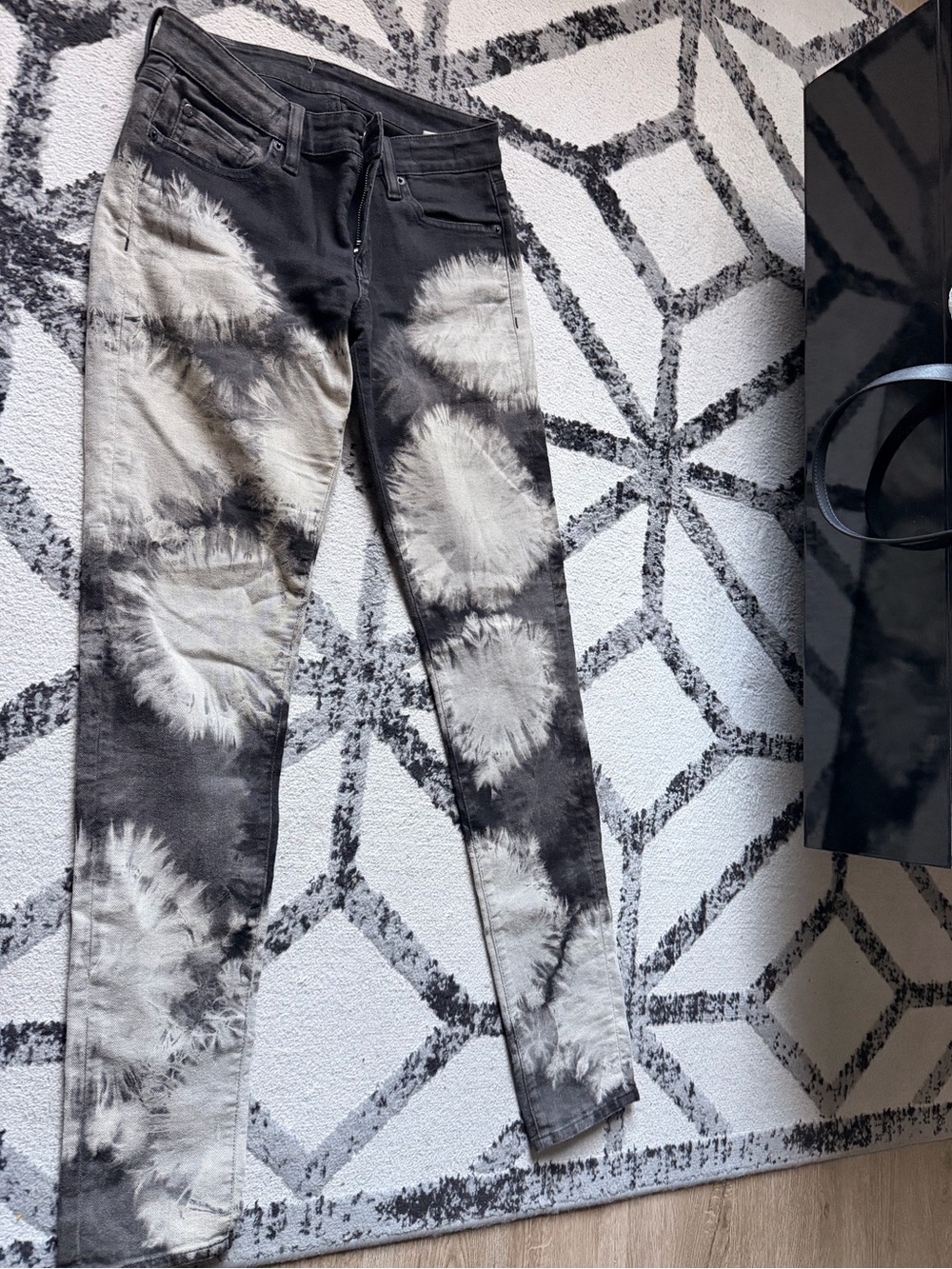 Denim & Supply Ralph Lauren Bleach Tie Dye Skinny Jeans Size 27/32